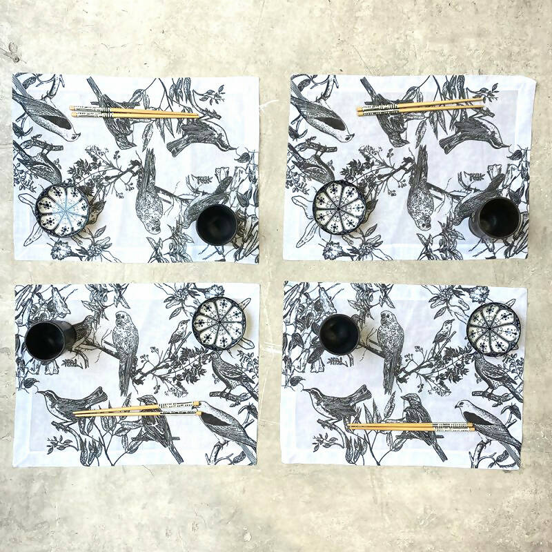 Set Individuales Velo Organza - Aves Chilenas