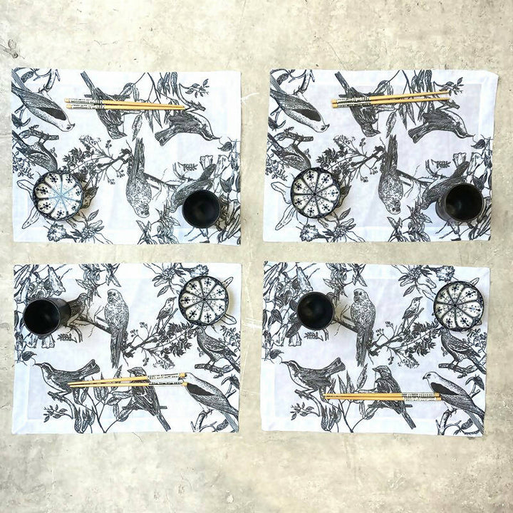 Set Individuales Velo Organza - Aves Chilenas