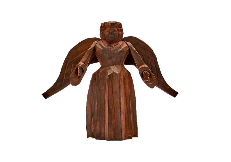 "Ángel" Escultura tallada en madera natural