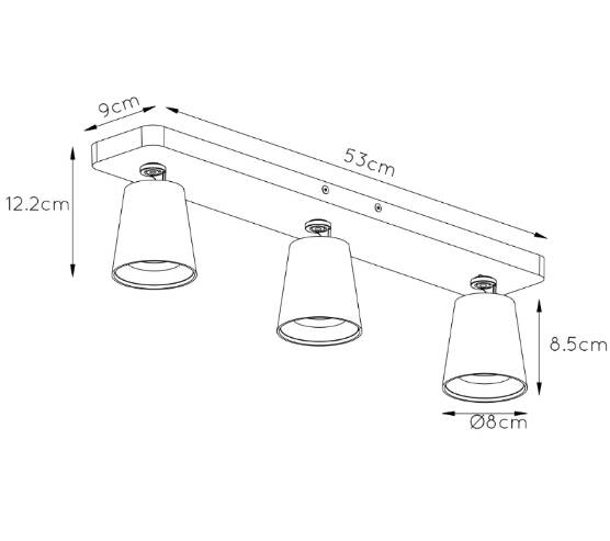 BARRA DIRECCIONAL TURNON NEGRO LED 3xGU10