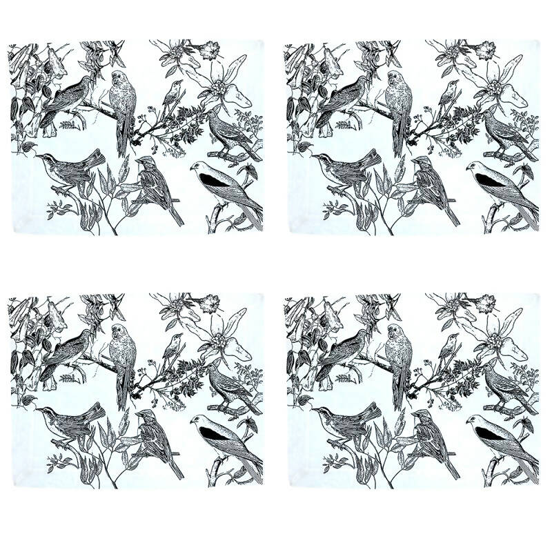 Set Individuales Velo Organza - Aves Chilenas