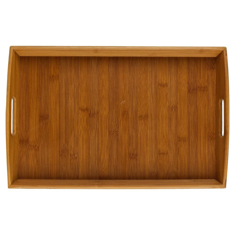 Bandeja rectangular angular 44x29cm bambú