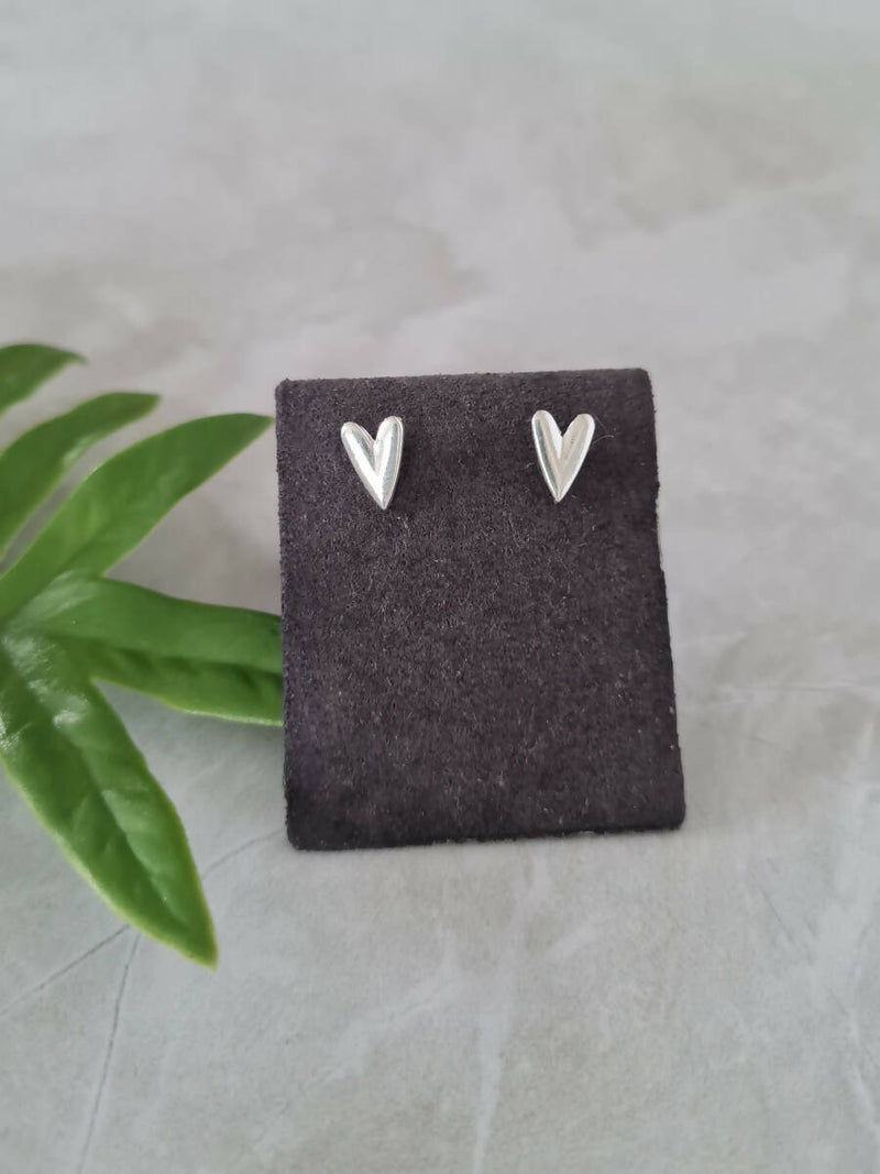 Aros Corazón Soñado Baño de Plata