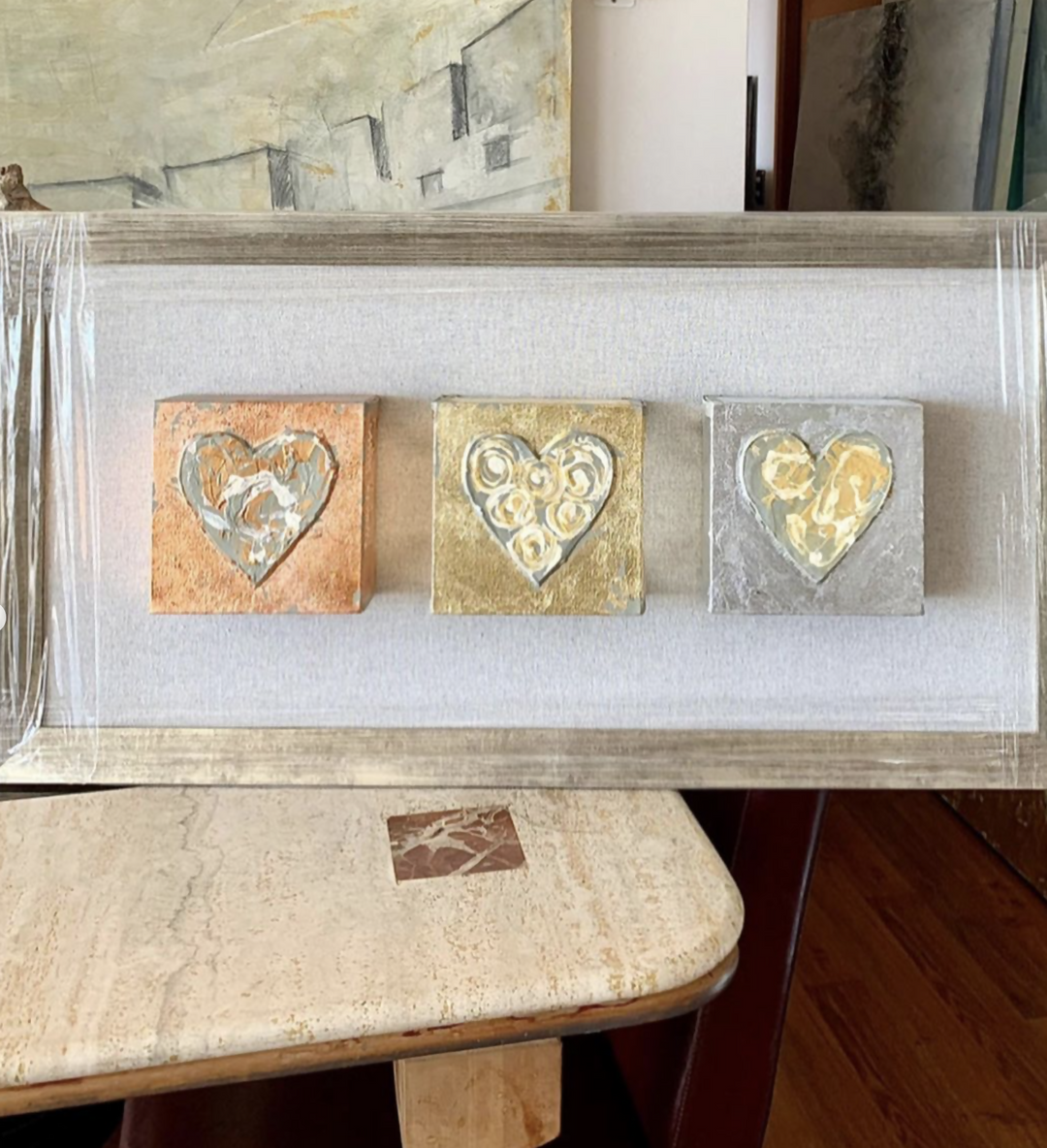 3 LUCKY HEARTS ENMARCADOS