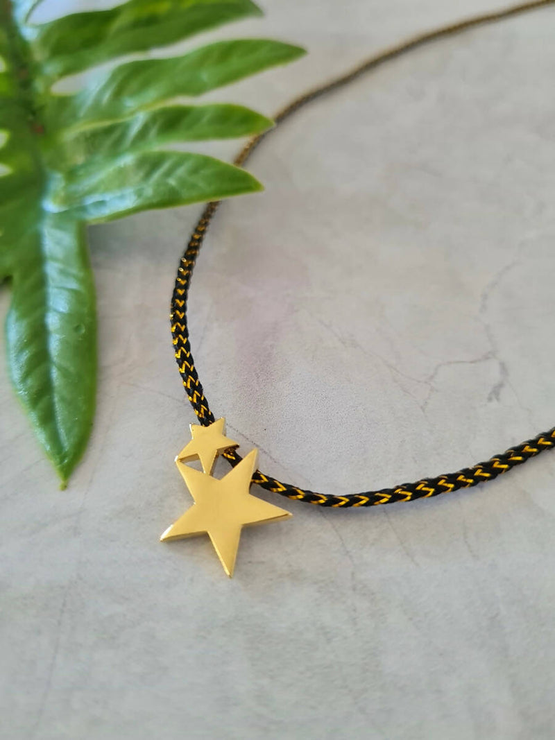 Collar Lluvia de Estrellas Chocolate