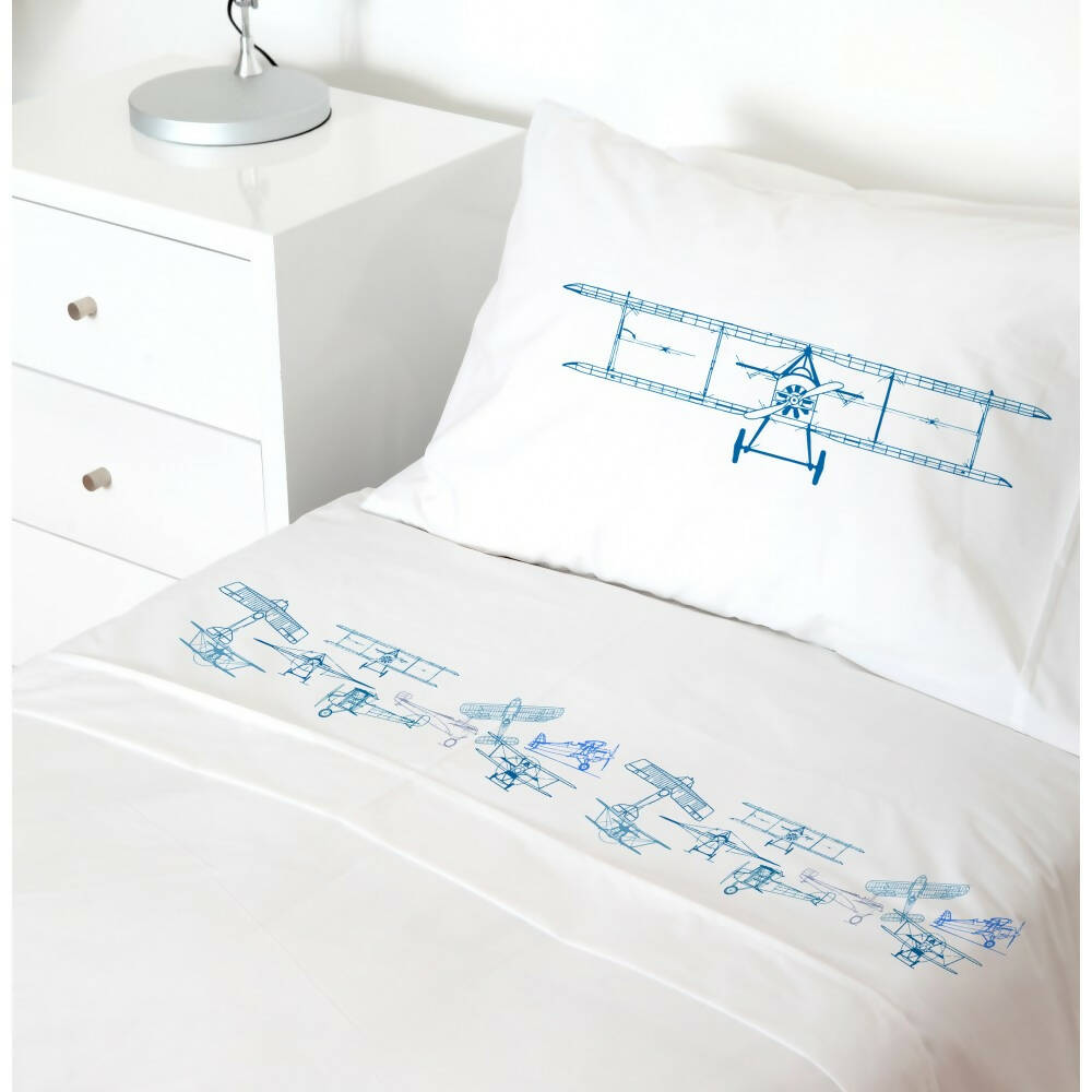 Juego de Sábanas Aviones