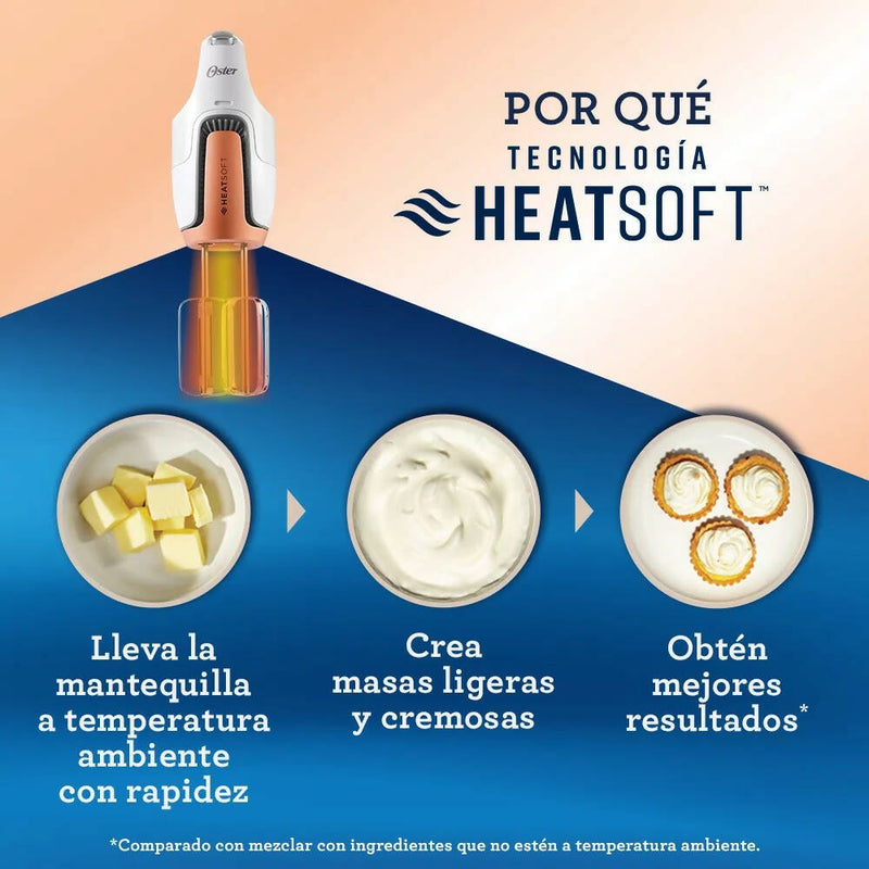 Batidora de mano Oster® tecnología HeatSoft™ FPSTHMAMR-052 Oster