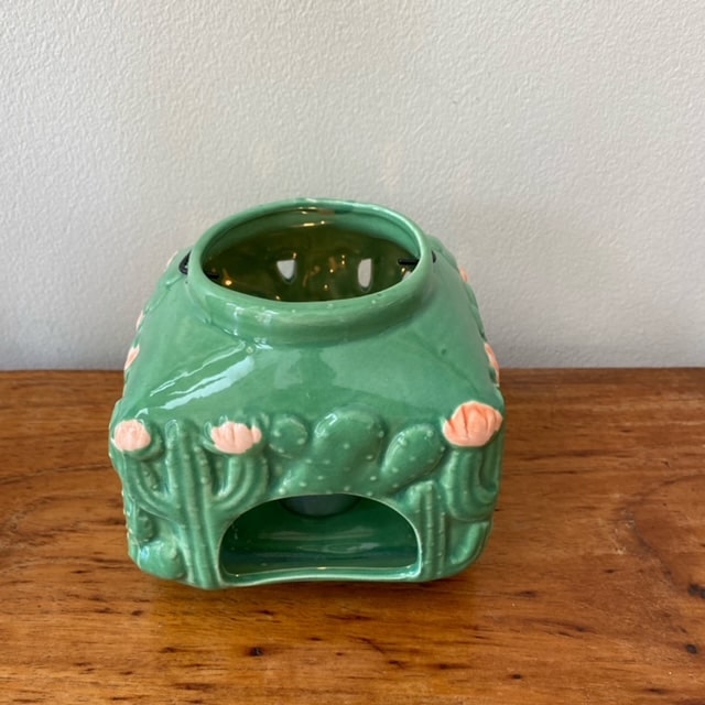 Portavela Diseño Cactus Verde