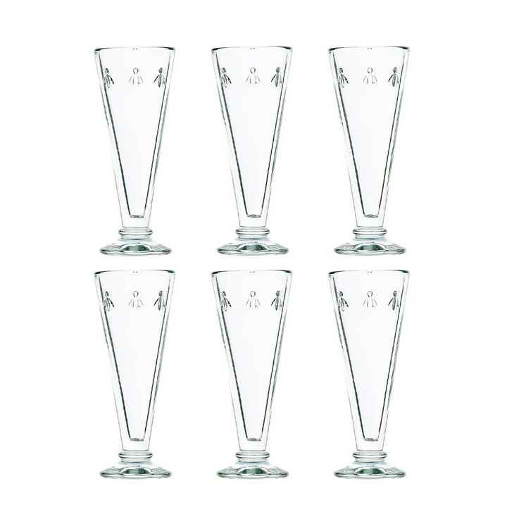 SET 6 COPAS FLAUTA ABEJA