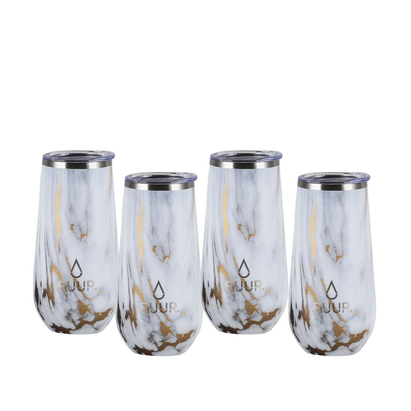 Pack de 4 Vasos Térmicos Gold Marble 160 ml