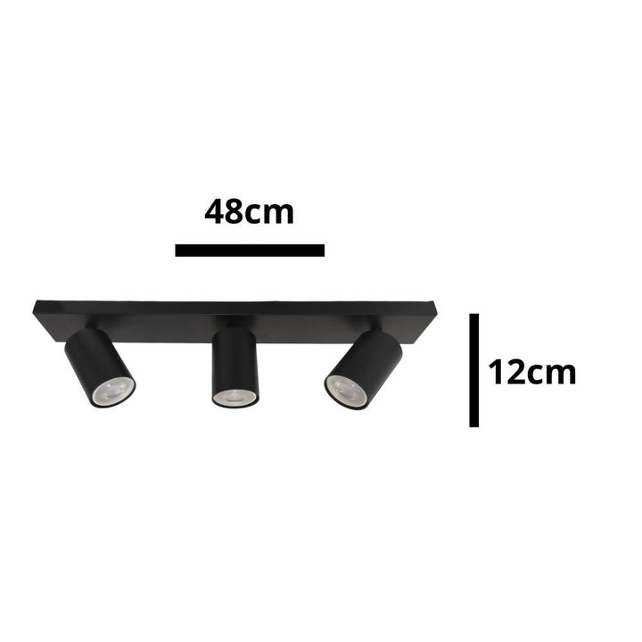 BARRA RUNNER 3 LUCES NEGRO