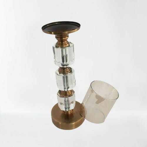 CANDELABRO DE CRISTAL HEXAGONAL