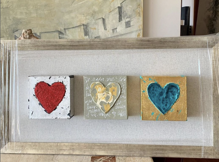 3 LUCKY HEARTS ENMARCADOS