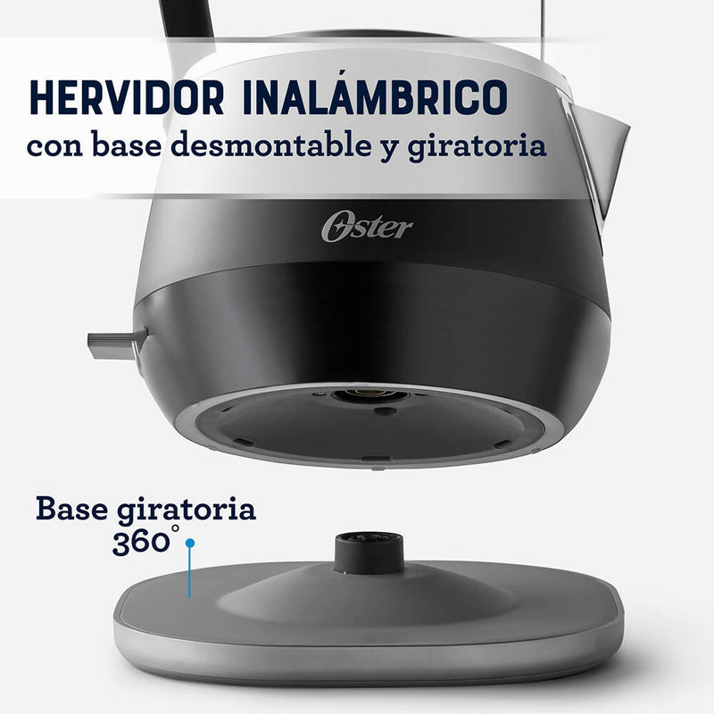 Hervidor eléctrico premium con capacidad de 1.5L BVSTKT4510B Oster