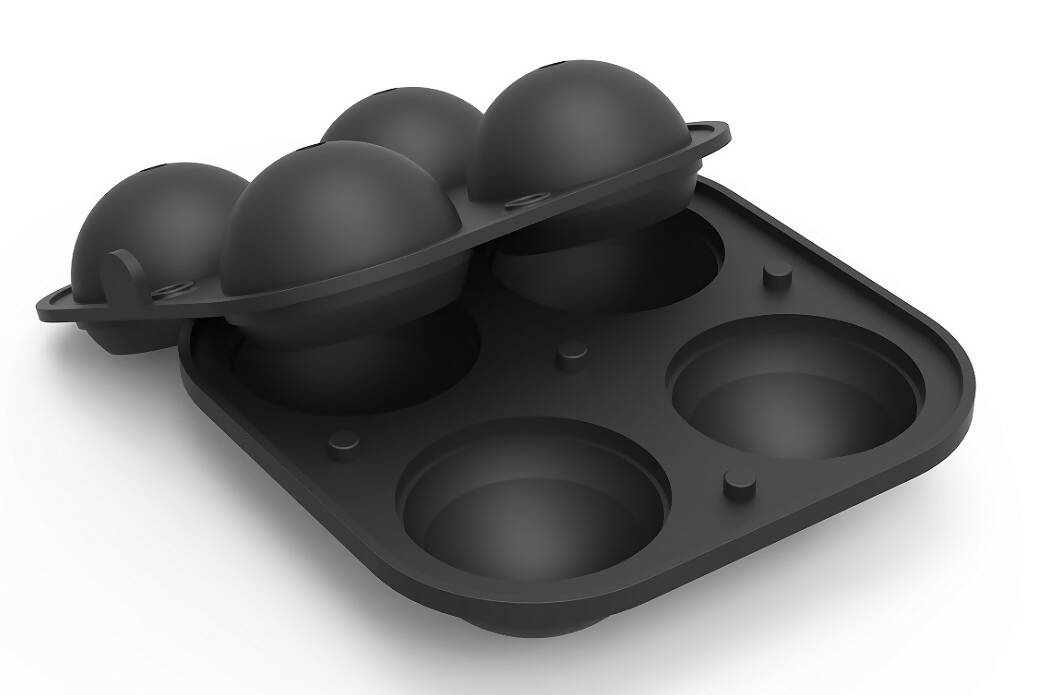 Cubetera Silicona Peak Sphere Ice Tray 4 Hielos Esféricos