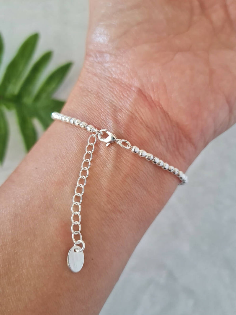 LD1048 - Pulsera Bolitas Plata 2