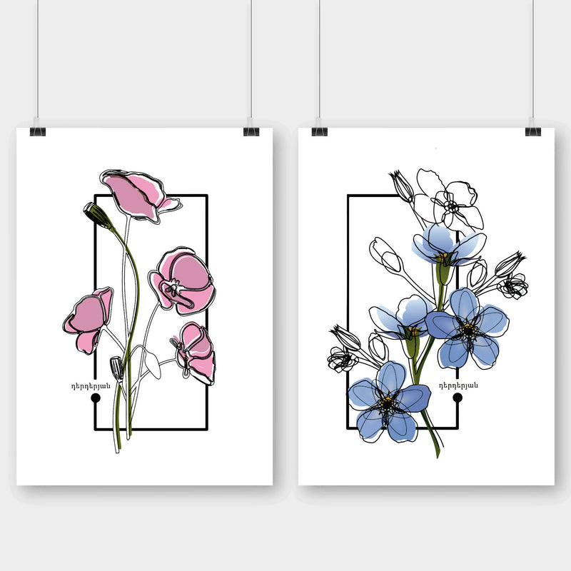 Pack Prints Flowers Collage