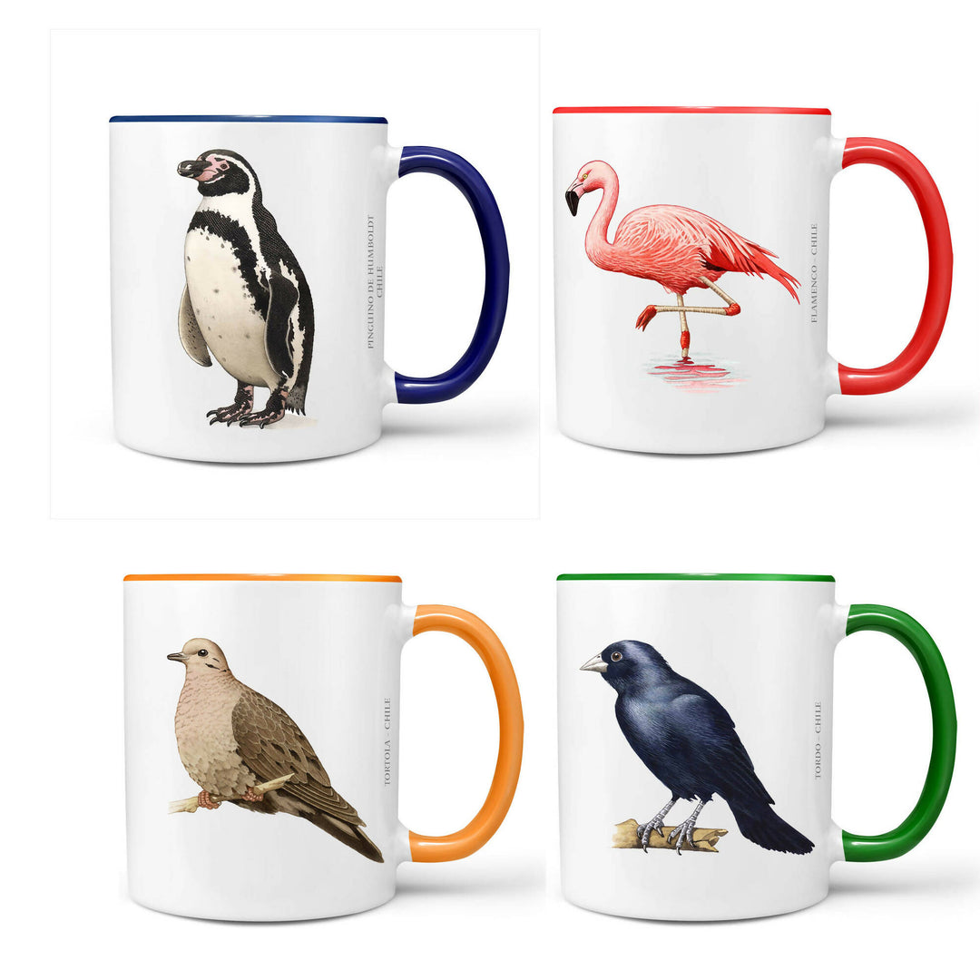 Set de 4 tazones pájaros de Chile n4