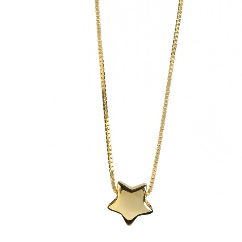 Collar estrella plata gold