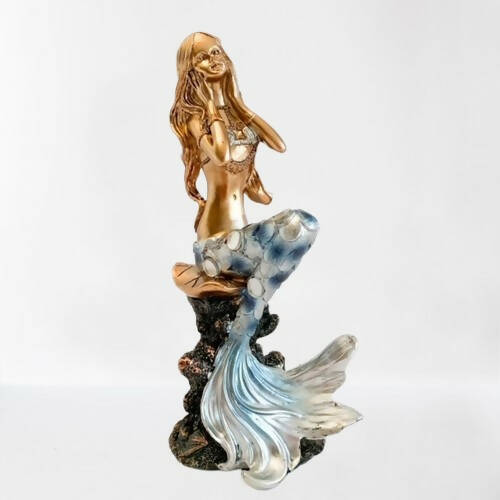 SET DE 3 SIRENAS DORADAS CON PLATA