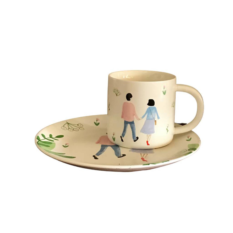 Juego plato y taza romance