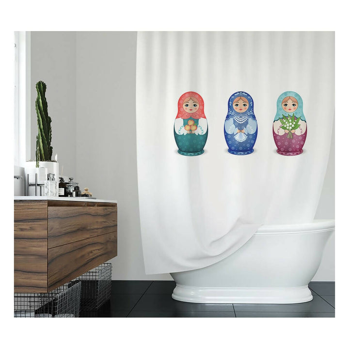 Cortina de Baño Muñecas Rusas