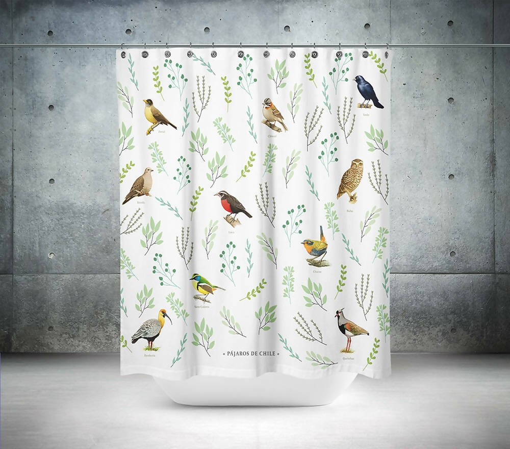Cortina de Baño Selección Pájaros de Chile