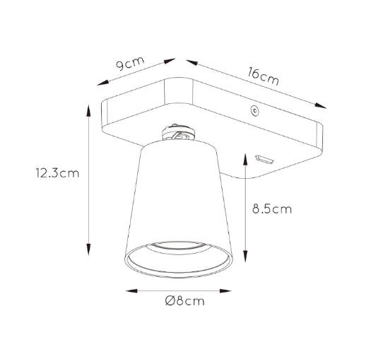 FOCO DIRECCIONAL TURNON NEGRO LED 1xGU10