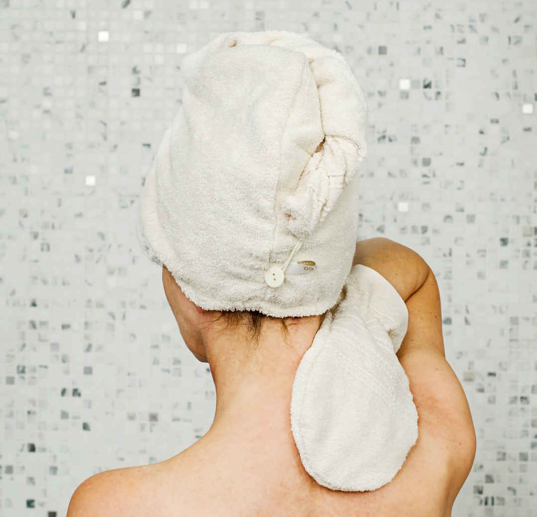 Turbante toalla + Manopla toalla