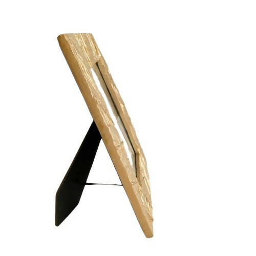 Marco de Fotos Textura Hoja Dorado