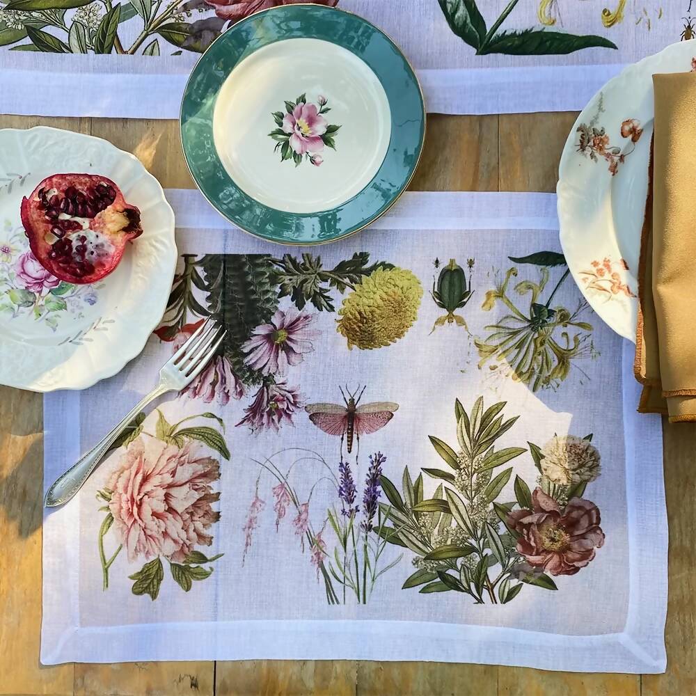 Set Individuales Velo Organza - Botanica