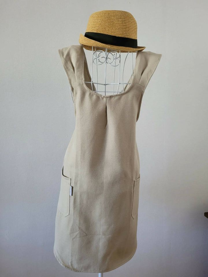 Delantal de lino estilo japones