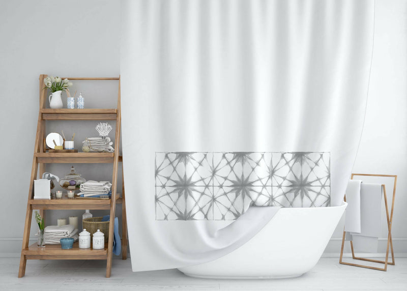 Cortina de Baño Shibori Gris