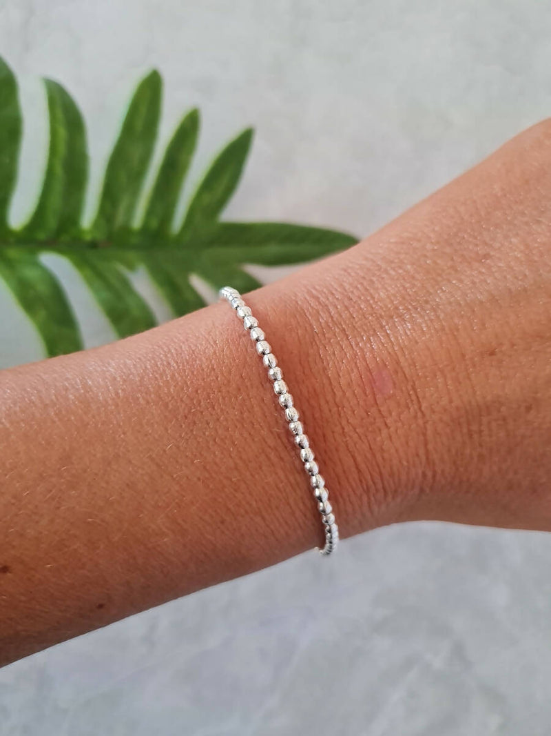 LD1048 - Pulsera Bolitas Plata