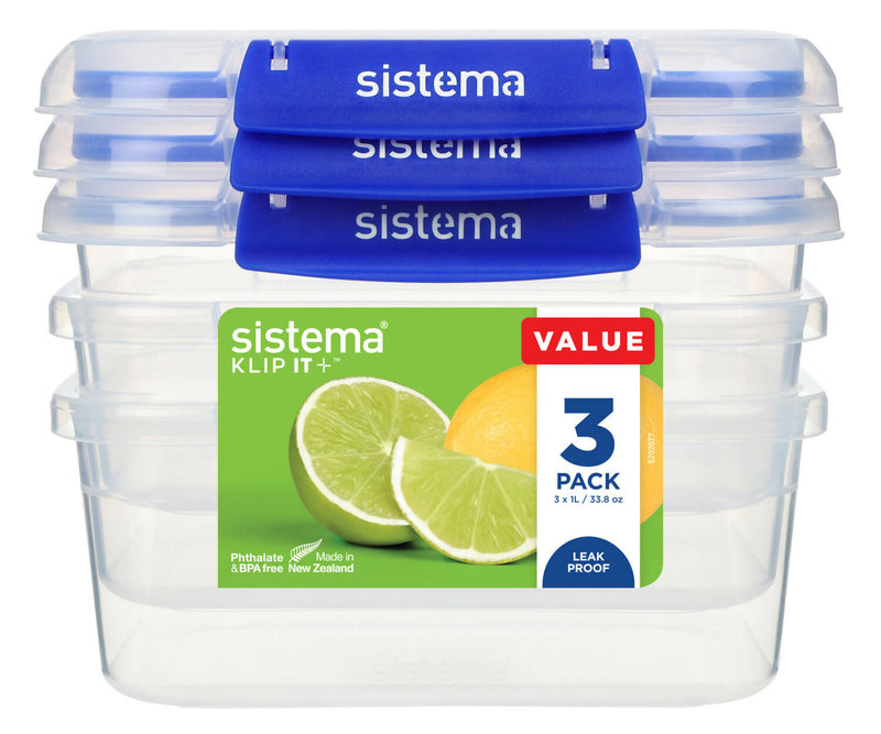 Set de 3 Contenedores de 1 Lt Sistema