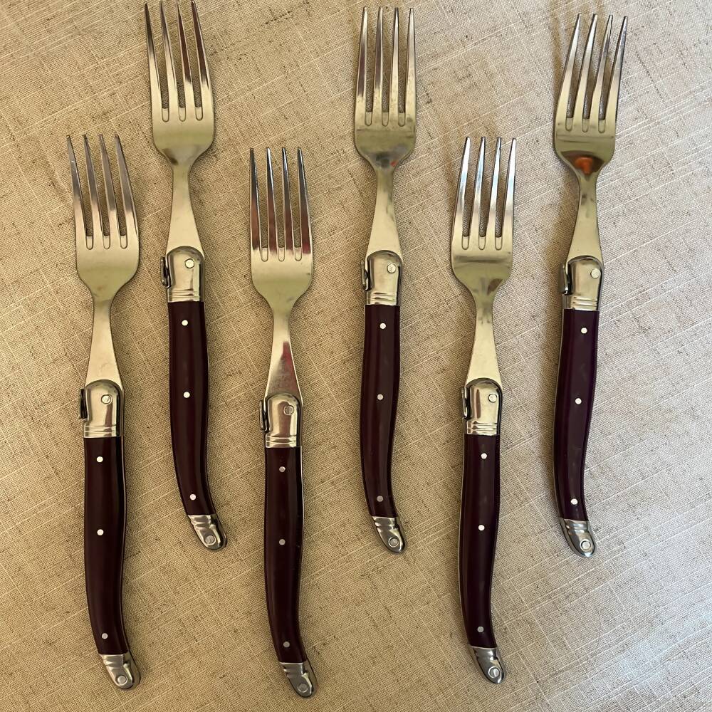 LAGUIOLE SET 6 TENEDORES - BERENJENA