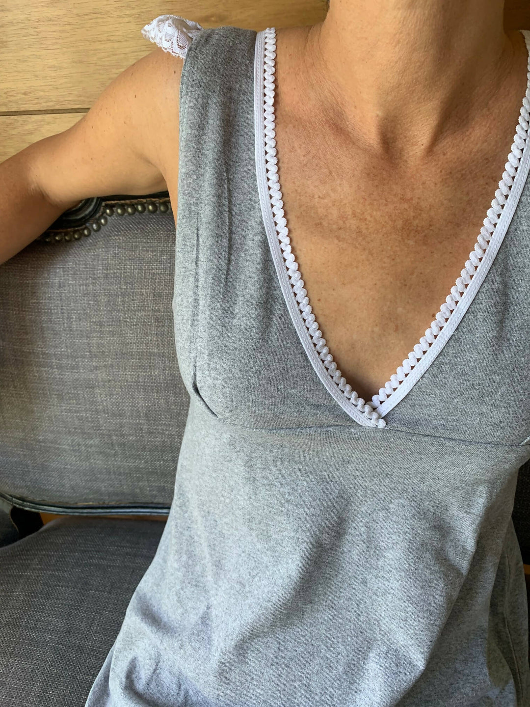 CAMISA DE DORMIR MARTA (gris)