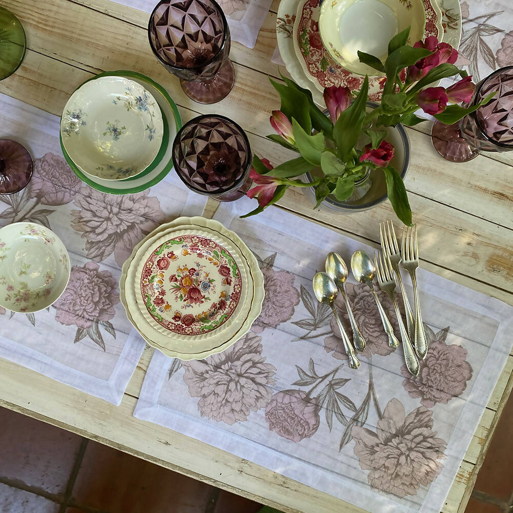 Set Individuales Velo Organza - Gardenia