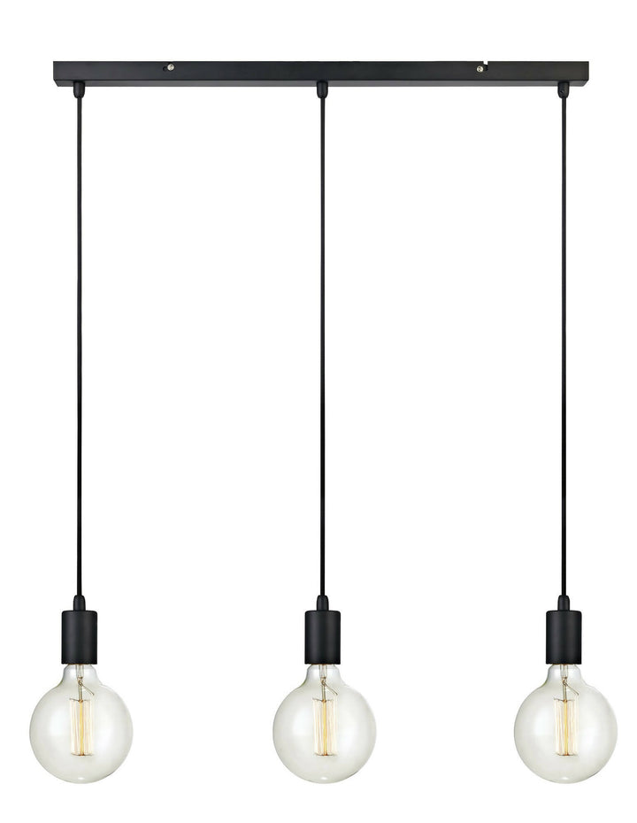 Lámpara Colgante Sky Markslojd Lineal 3 luces Negro