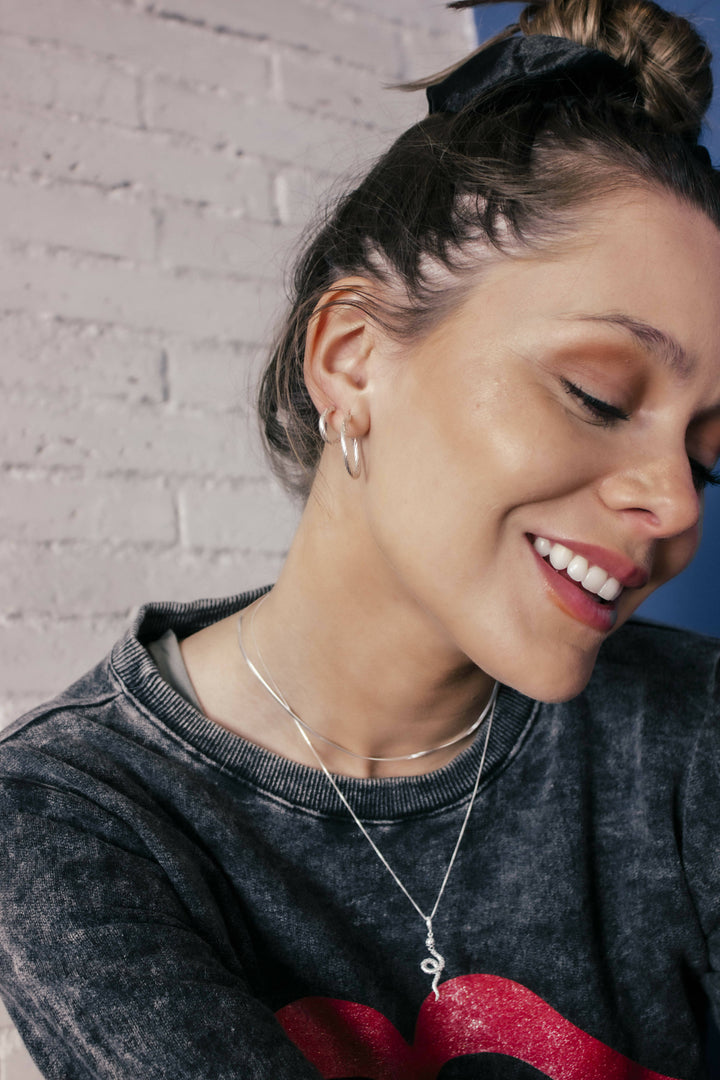 Argollas Gruesa 25mm Plata