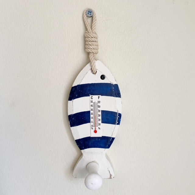 PERCHERO MARINO FORMA PEZ CON TERMÓMETRO