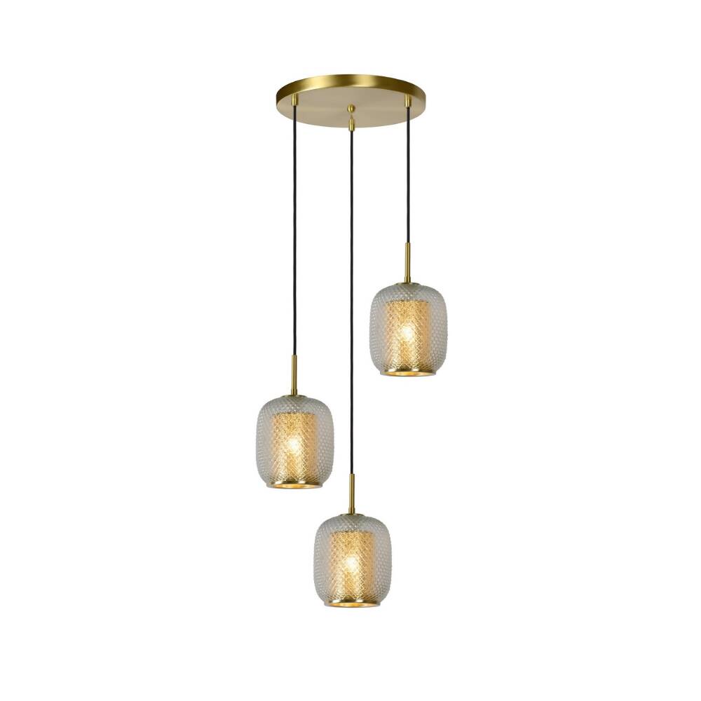 LAMPARA COLGANTE AGATHA DORADO 3xE27