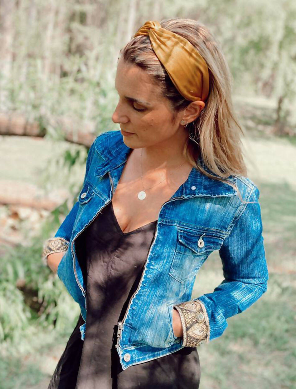 Cintillo Turbante Valentina Raso Amarillo