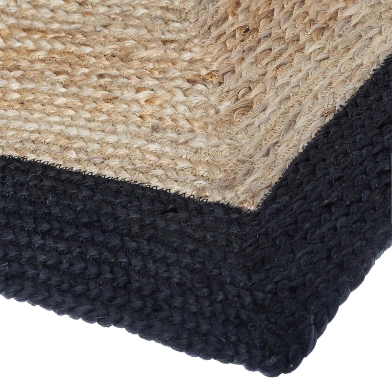 Alfombra de Yute con Borde Negro 120x170 cm