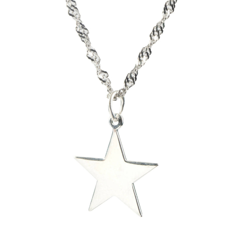 Collar estrella xl plata