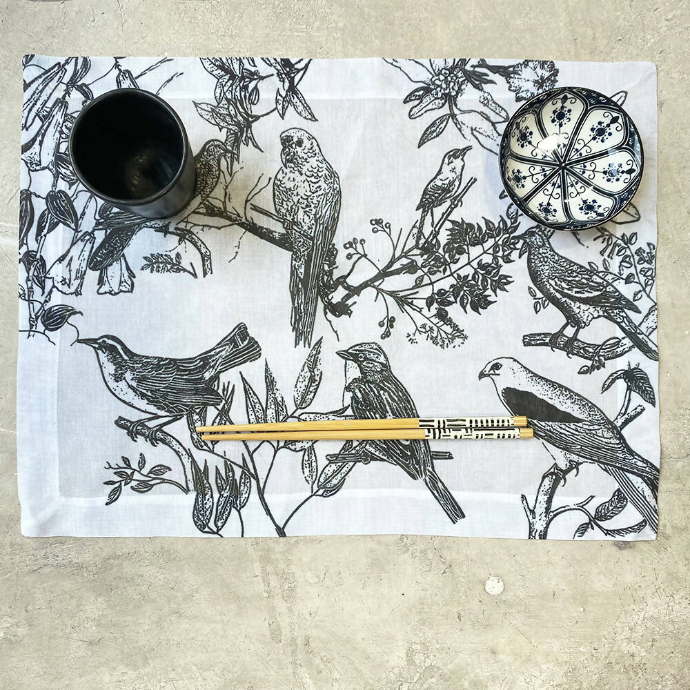 Set Individuales Velo Organza - Aves Chilenas