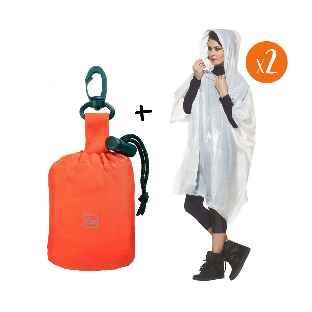 Set de 2 Capas de Agua Impermeables con Bolsito
