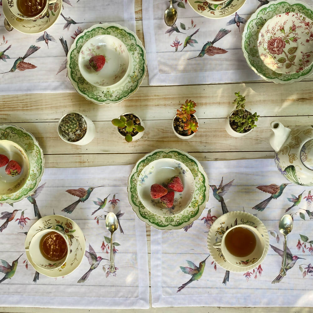 Set Individuales Velo Organza - Picaflor