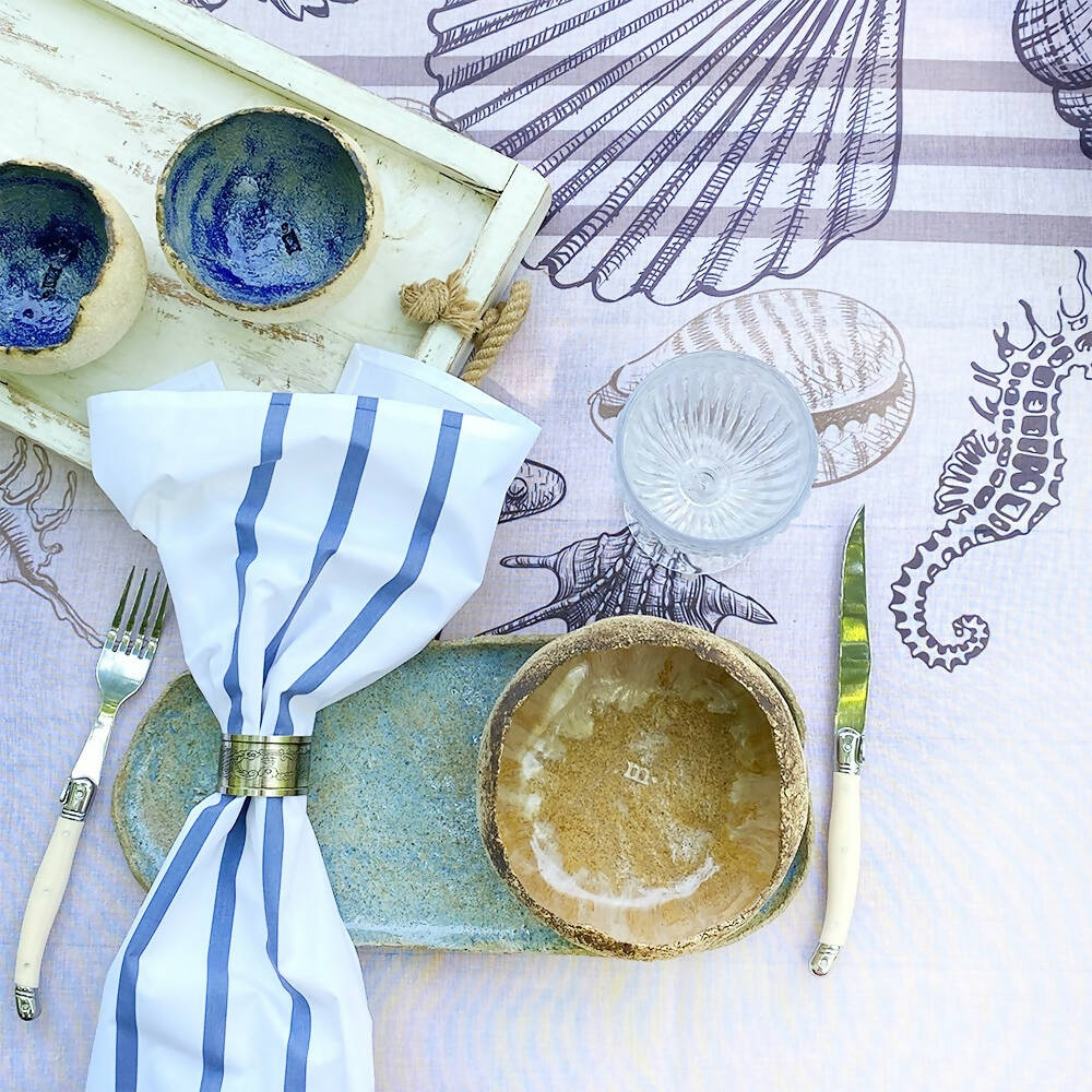 Set 4 Servilletas Bahía Azul - Velo Organza