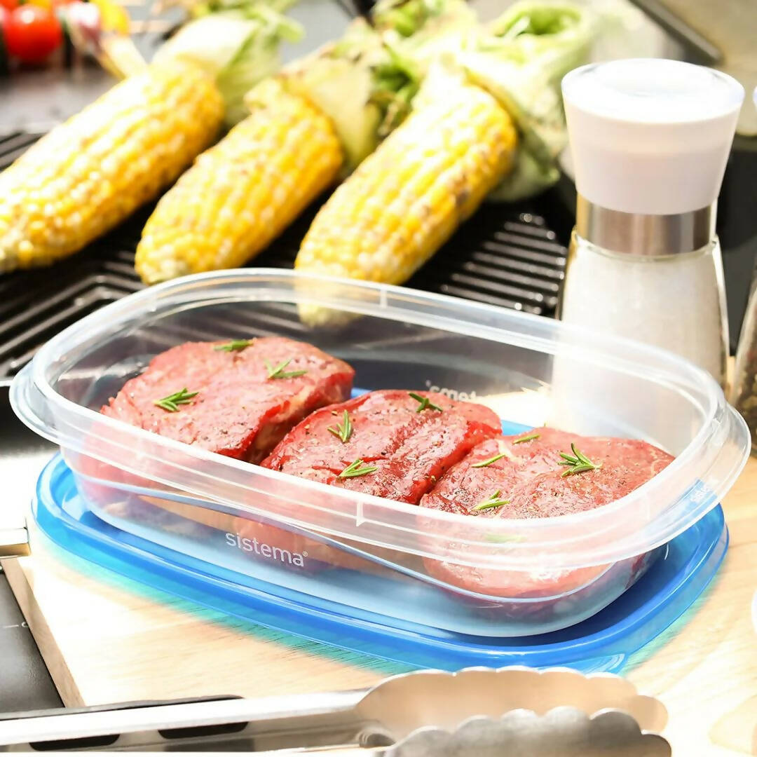 Set 3 Contenedores Regulares con Tapa 760 ml Sistema